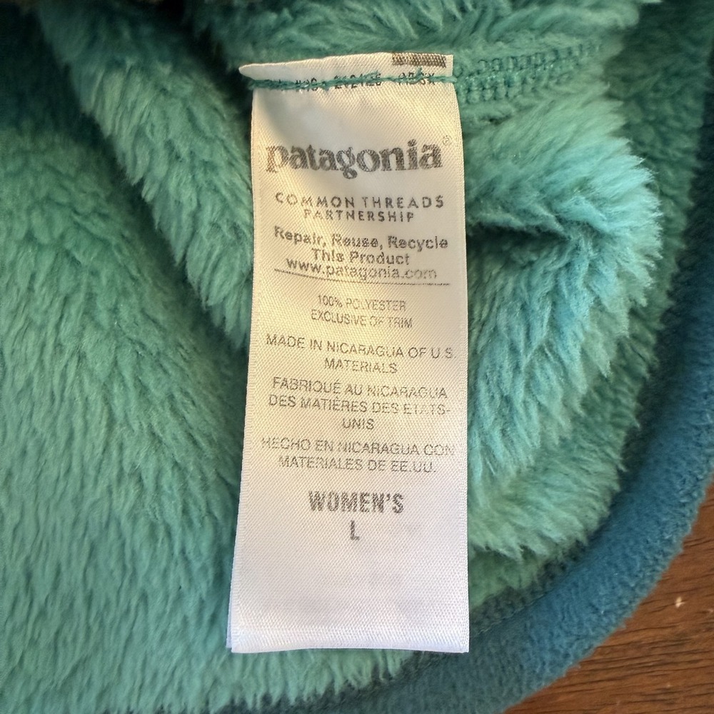Patagonia Re-Tool Snap-T Fleece Pullover Jacket Womens Large Green 25442 - Picture 8 of 11